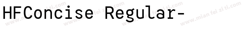 HFConcise Regular字体转换